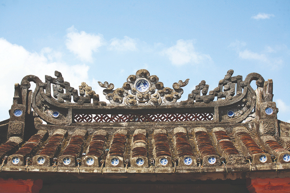 The curved roof